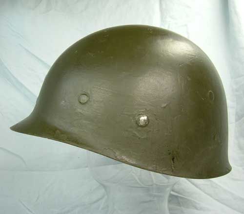 WWII US M1 McCord Fixed Bale Front Seam Steel Pot Helmet 