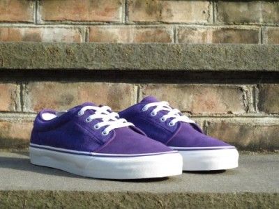 VANS SHOES 106 VULCANIZED SUEDE CORDUROY PURPLE 10.5  