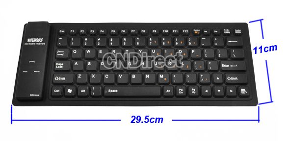 Mini Bluetooth Wireless Washable Flexible Silicone Roll up Keyboard