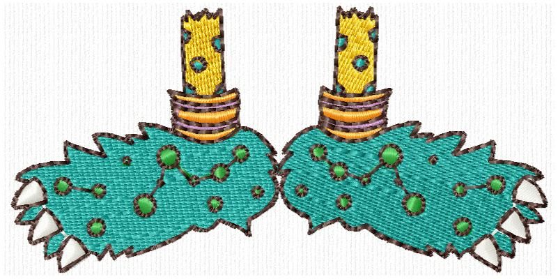 Halloween Monster Feet Machine Embroidery Design CD  