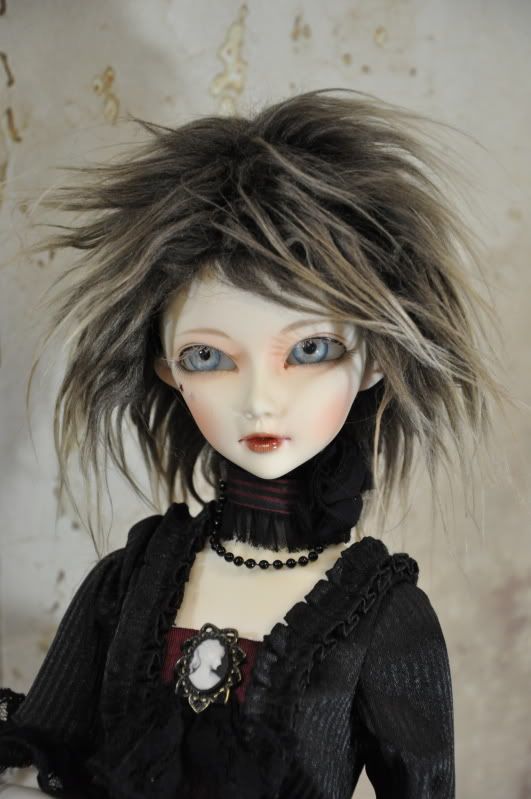 Brown & blonde fur wig SD Dollfie BJD Luts Soom DT 9/10  