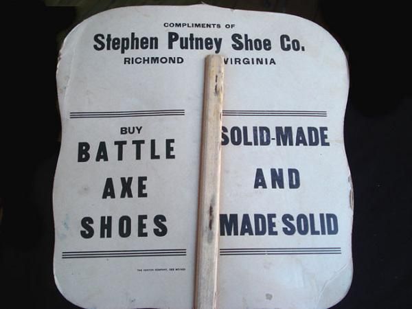 1907 RICHMOND VIRGINIA UCV BATTLE AXE SHOE ADV REUNION FAN ~ LEE 