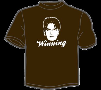 CHARLIE SHEEN WINNING T Shirt MENS ANY SIZE/COLOR funny  