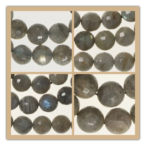 Genuine Labradorite 5 15mm Faceted Round Beads strand  