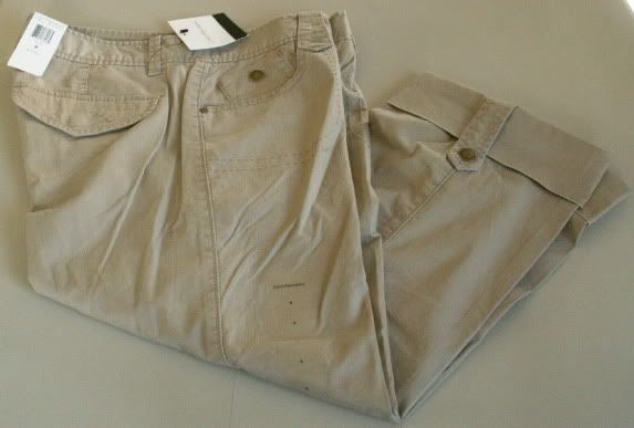 NWT CALVIN KLEIN JEANS Cool Convertible Snap Capri Pant  