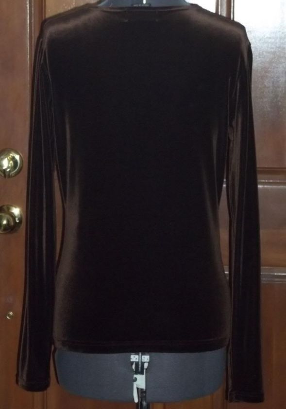 RALPH LAUREN stretch velvet top  