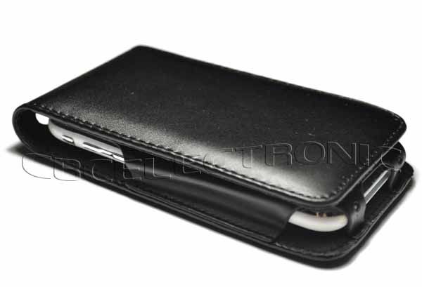 New Flip Leather Hard Case Cover for iPhone 3G 3GS BK  