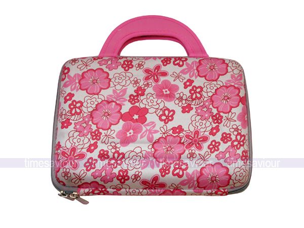 Pink Flower Print Laptop Hard Case for 10 Netbook  