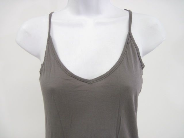 291 Gray Deep V Neck Sunshine Spaghetti Strap Top Sz 1  