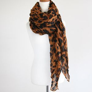 Womens viscose long scarf zebra leopard print shawl  