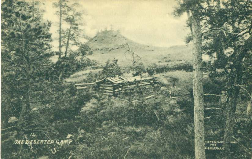 HUFFMAN   The Deserted Camp, 1907 Series POSTCARD  