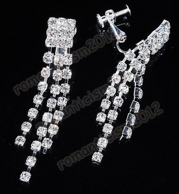 FREE Wedding/Bridal crystal choker necklace EARRING set  