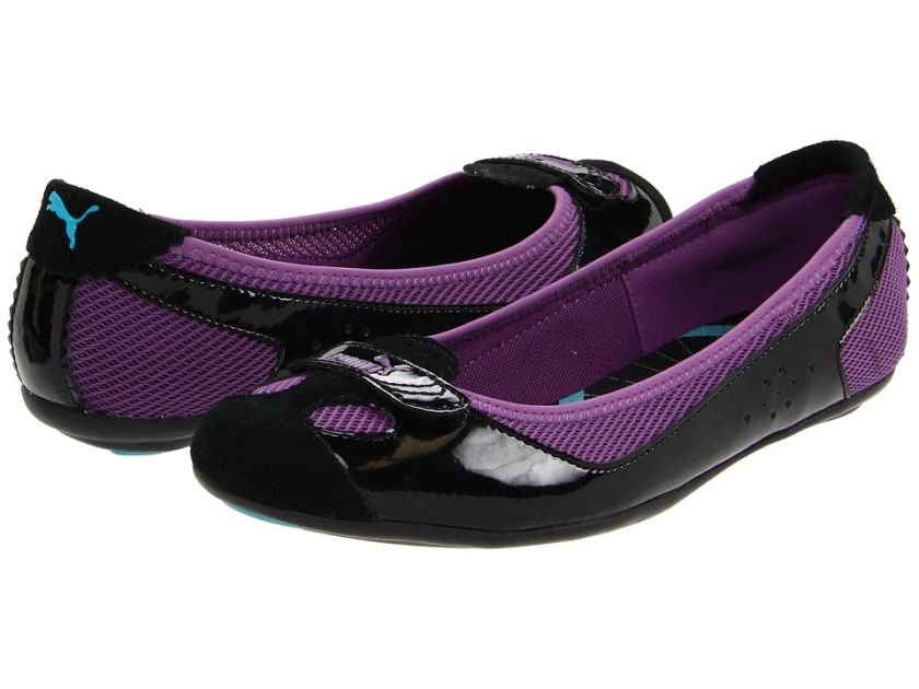 PUMA ZANDY PATENT WOMENS FLAT BALLERINA SHOES ALL SIZES  