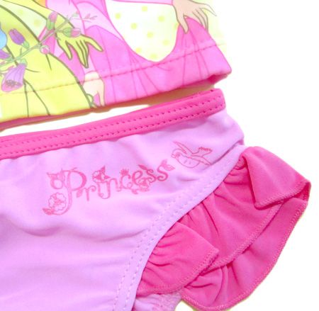 New 2 pcs Girls Disney Princess Bikini Swimsuit 4 11yrs  