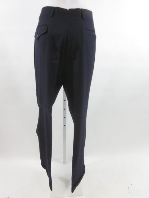 DESIGNER Navy Blue Pleated Front Pants Slacks Sz L  