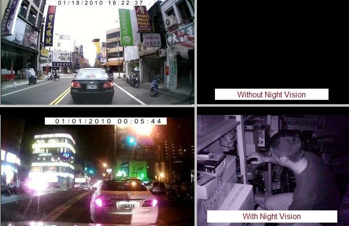 Car Night Vision Camera HD Color Display & Motion Detection Still 