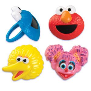 Sesame Street Elmo Big Bird Cake Rings Party Favors  