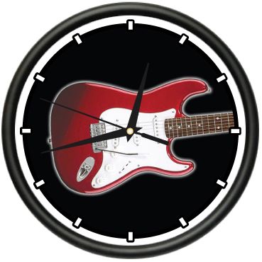 ELECTRIC GUITAR Wall Clock stratocaster band music  