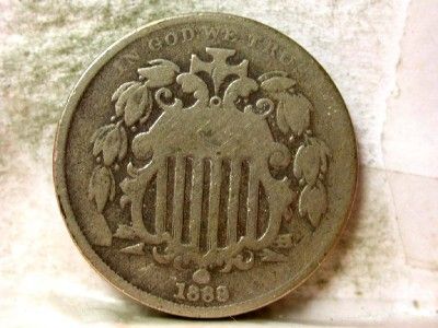 1869 VG SHIELD 5c NICKEL ID#C468  