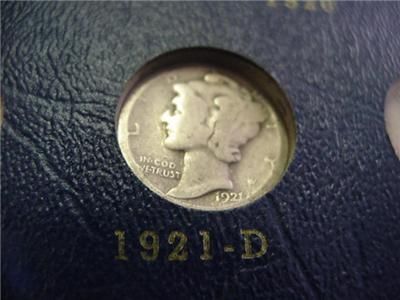 1916 1945 COMPLETE MERCURY DIME SET W/ 1921 1921 D BUT NO 1916 D, SOME 