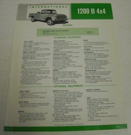 International Harvester IH 1967 1200B 4x4 Brochure  