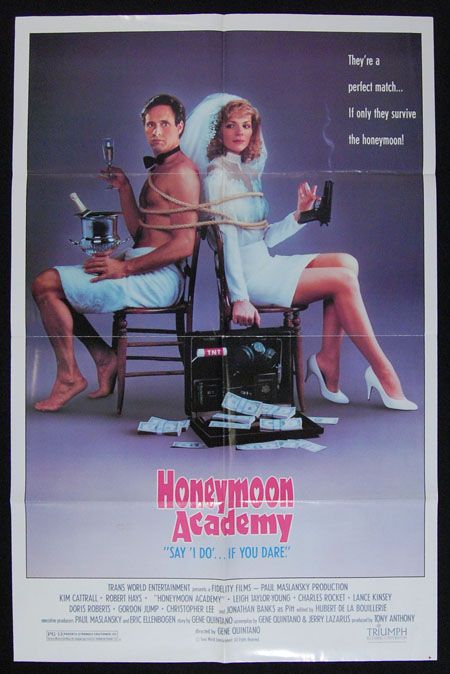 HONEYMOON ACADEMY 1990 Kim Cattrall 1SHT MOVIE POSTER  