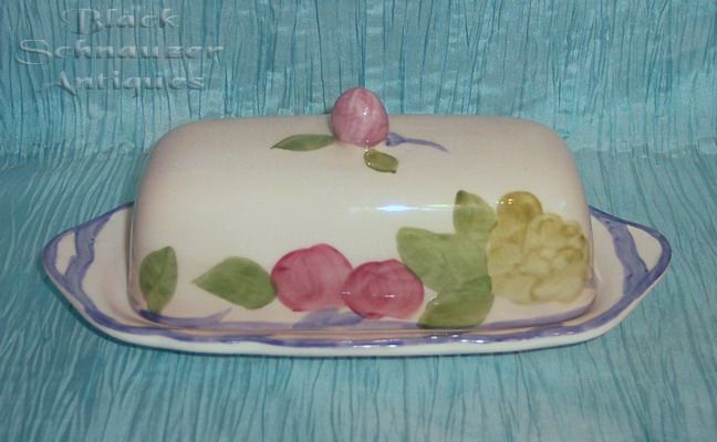 VINTAGE ORCHARD GLADE BUTTER DISH w/LID~ Franciscan  