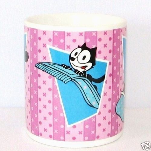 FELIX THE CAT~1990s Mug Cup~Cartoon Figure~Carpet~NOS  