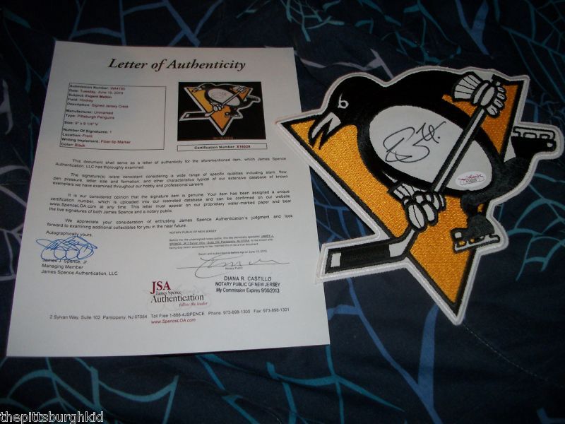 Evgeni Malkin Penguins JERSEY LOGO JSA GAI PSA DNA UDA  