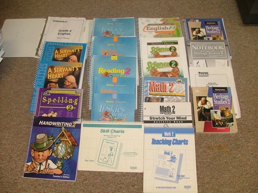 BJU Bob Jones 2nd Grade 2 Large Curriculum LOT NICE SET  