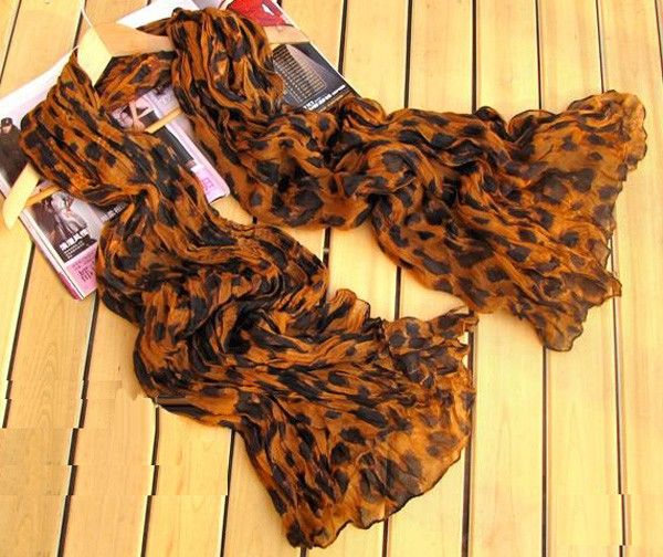 2011 Winter Celebrity Stole Large Yearly Shawl LEOPARD Print Neck 