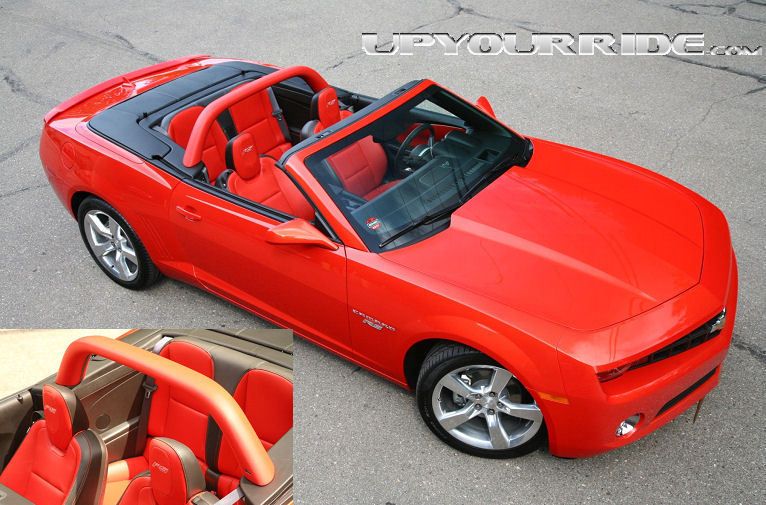 2011 2012 CHEVROLET CAMARO CONVERTIBLE INFERNO ORANGE SPORT BAR