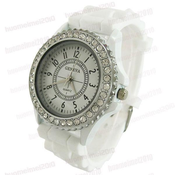 Multi Color Crystal Quartz Jelly Silicone Ladies Girls Leisure Wrist 