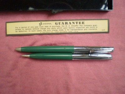 SHEAFFERS PEN AND PENCIL SET IN PLASTIC CASE2342  