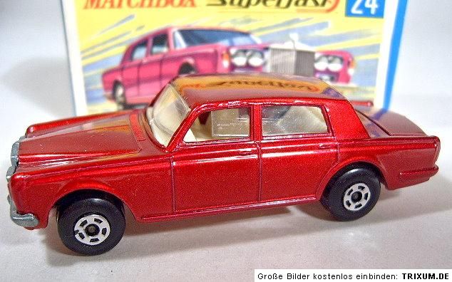 Matchbox SF No.24A Rolls Royce pink/rose base m/b  