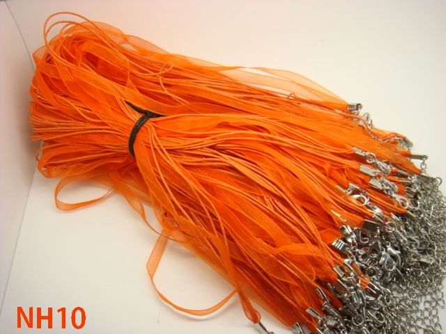 Various colors Ribbon Waxen voile necklace cord Jewelry finding 