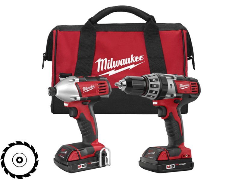 New Milwaukee 2697 22CT M18 compact lithium ion 2 tool combo kit PRE 