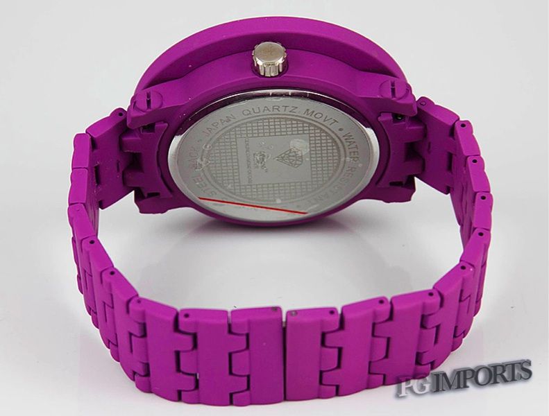 DIAMOND MASTER TECHNO/JOJINO HIP HOP DIAMOND WATCH PURP  