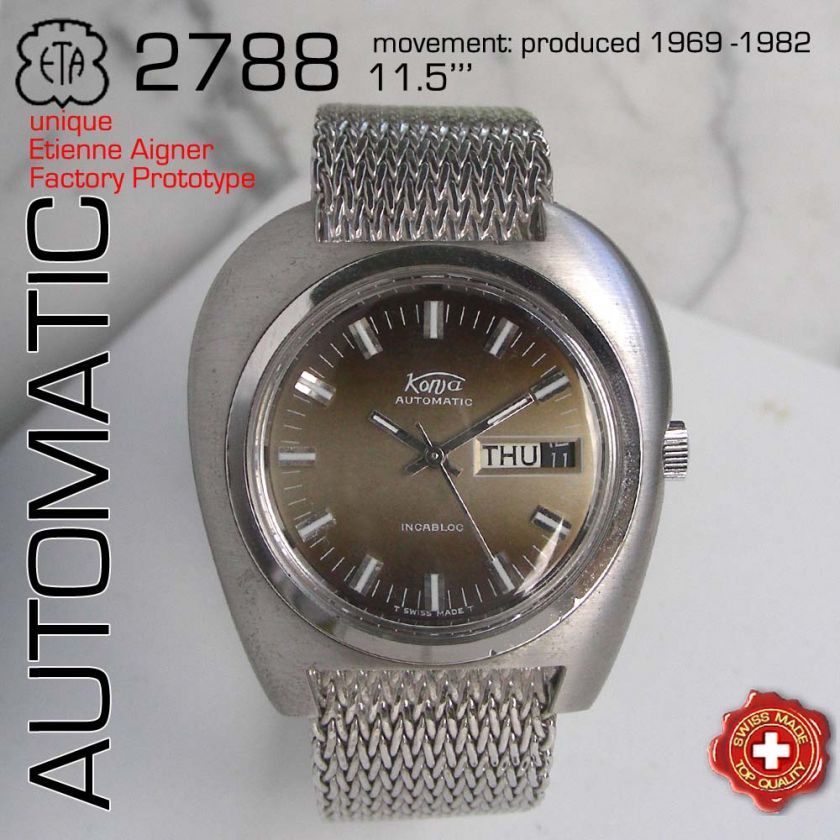 KORVA   AUTOMATIC cal. ETA 2788, late 1970s   Etienne Aigner Factory 