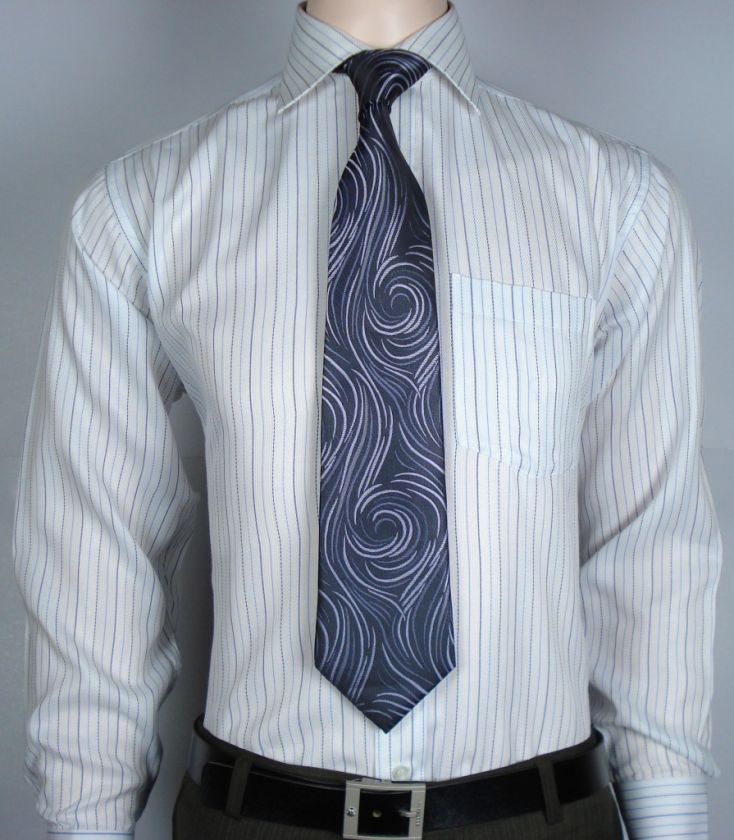 Cuff n Collar Mens Business Dress Shirts Free Tie 1029  