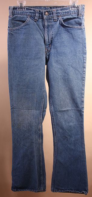 WOMENS VTG LEVI ORANGE TAB BELL BOTTOM JEANS sz 29x31  