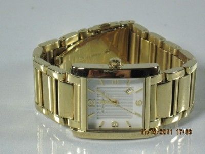 Michael Kors MK 3147 Womens Goldtone Stainless Steel Mother of Pearl 