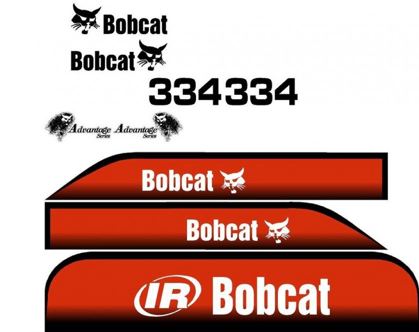 New Bobcat 334 Excavator Decal Set Whole Machine Advantage Series 