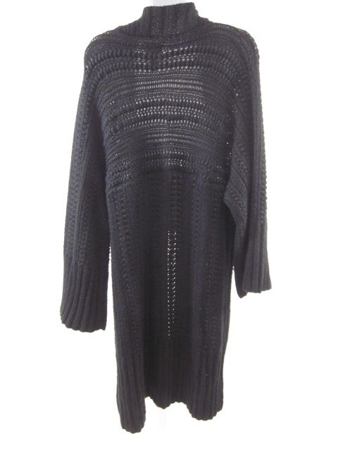 PLENTY BY TRACY REESE Black Oversized Long Sweater Sz S  