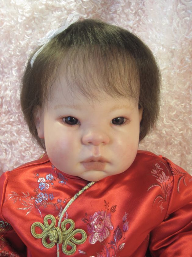 Lee Middleton ASIAN CHINESE Reborn Ethnic Baby Girl Doll OOAK 3/4 