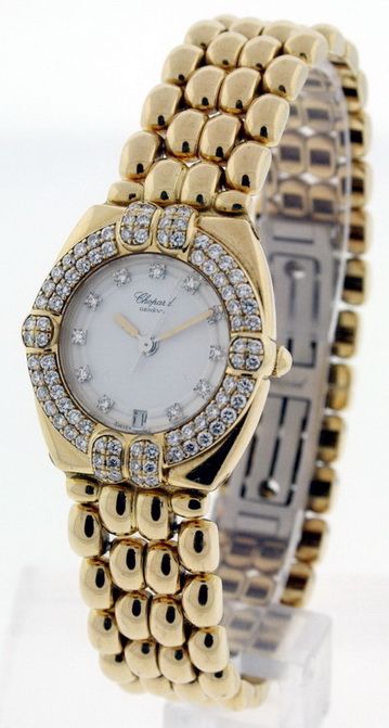 Chopard Gstaad, Diamond 18k Yellow Gold 25mm Watch.  