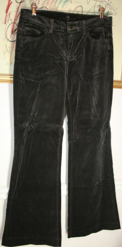 SEVEN for all Mankind Black Velvet Ginger Pants 31  