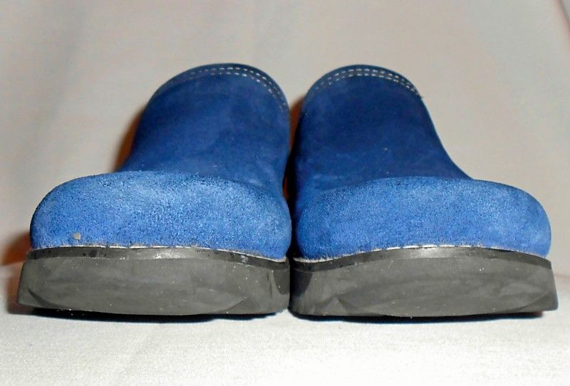 SPORTO Navy Blue Suede 8 M Womens Mules Clogs  