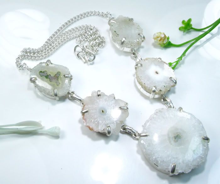 SOLAR QUARTZ SILVER NECKLACE 19; S5451  