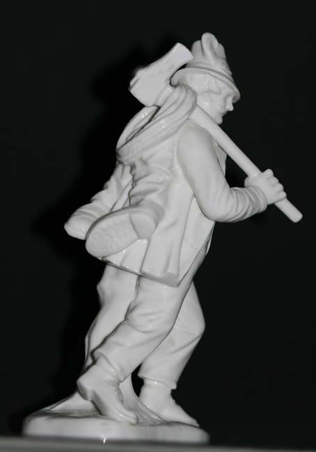 NYMPHENBURG PORCELAIN FIGURINE LOGGER LUMBERJACK c. 190  